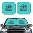 thumbnail image 1 of Bingfone Not All Who Wander Are Lost2 Windshield Sun Shade 2-Piece Foldable Car Front Window Sunshade For Most Sedans Suv Truck - Auto Sun Blocker Visor Protector Blocks Max Uv Rays - Medium, 1 of 7
