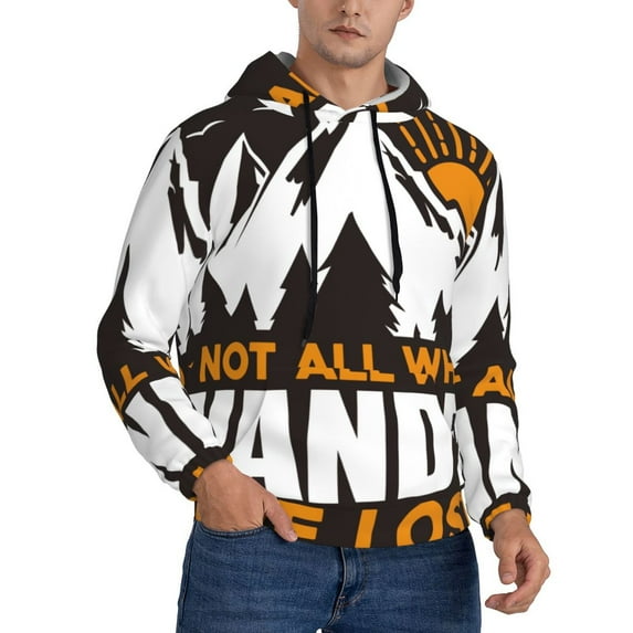 Bingfone Not All Who Wander Are Lost4 Men'S Drawstring Hoodie Long Sleeve Pocket Sweatshirts-Xx-Large