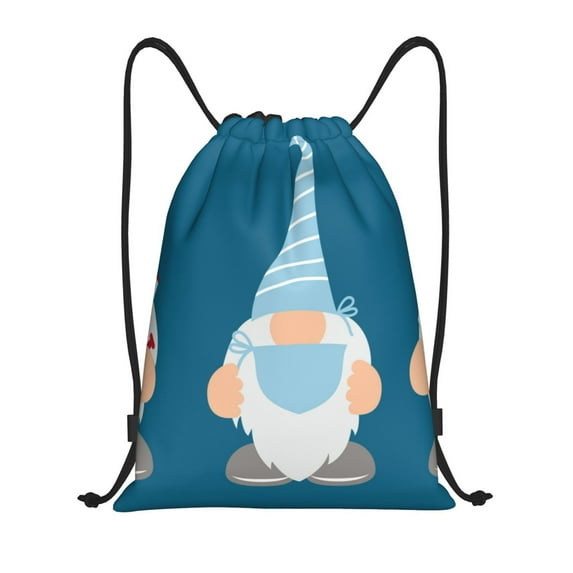 Bingfone Nurse Doctor Gnomes Drawstrings Backpacks Bags For Men Women Gym Drawstrings Bag