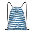 thumbnail image 1 of Bingfone Ocean On Striped Drawstrings Backpacks Bags For Men Women Gym Drawstrings Bag, 1 of 9