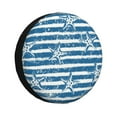 thumbnail image 1 of Bingfone Ocean On Striped Spare Tire Cover Weatherproof Universal Wheel Protectors For Rv Camper Travel Trailer Suv Truck 14 Inch, 1 of 9