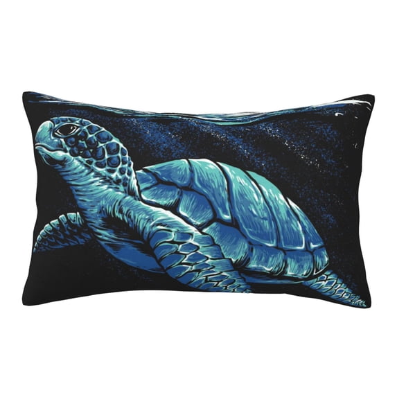 Bingfone Ocean Turtle Standard Size Pillowcase, Long Staple Pure Cotton Envelope Closure Pillow Cover,14"X20"