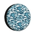 thumbnail image 1 of Bingfone Ocean Waves Spare Tire Cover Weatherproof Universal Wheel Protectors for RV Camper Travel Trailer SUV Truck-16 inch, 1 of 8