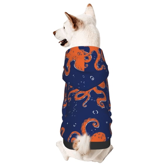 Bingfone Octopus Dog Clothes Hoodie, Pet Winter Coat,Puppy Sweatshirts For Small Dogs Boy Girl,Suitable For All Breeds-X-Large