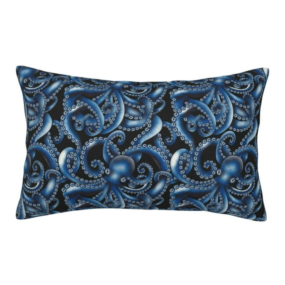 Bingfone Octopus Standard Size Pillowcase, Long Staple Pure Cotton Envelope Closure Pillow Cover-14"x20"