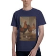thumbnail image 1 of Bingfone Oil Painting Chicken And Duck Men'S Loose Fit Short-Sleeve Pocket T-Shirt, 1 of 7