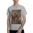 thumbnail image 1 of Bingfone Oil Painting Chicken And Duck Men'S Loose Fit Short-Sleeve Pocket T-Shirt, 1 of 7