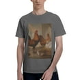 thumbnail image 1 of Bingfone Oil Painting Chicken And Duck Men'S Loose Fit Short-Sleeve Pocket T-Shirt, 1 of 7