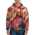 thumbnail image 1 of Bingfone Oil Paintings Of Elephants Men'S Drawstring Hoodie Long Sleeve Pocket Sweatshirts-Large, 1 of 9