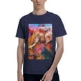 thumbnail image 1 of Bingfone Oil Paintings Of Elephants Men'S Loose Fit Short-Sleeve Pocket T-Shirt, 1 of 7