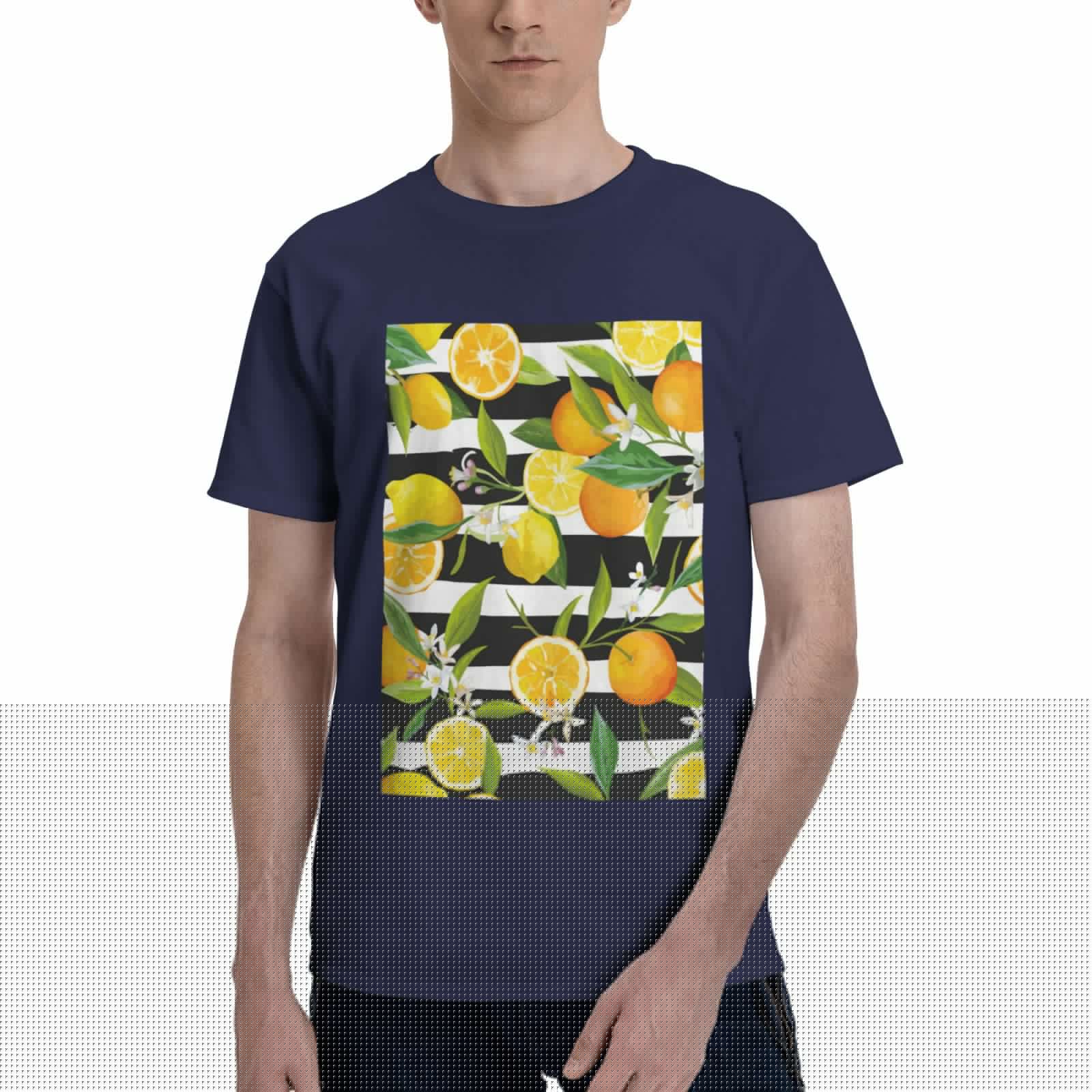 thumbnail image 1 of Bingfone Orange And Lemon Men'S Loose Fit Short-Sleeve Pocket T-Shirt, 1 of 7