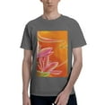 thumbnail image 1 of Bingfone Orange Flower Psychedelic Men'S Loose Fit Short-Sleeve Pocket T-Shirt, 1 of 7