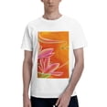 thumbnail image 1 of Bingfone Orange Flower Psychedelic Men'S Loose Fit Short-Sleeve Pocket T-Shirt, 1 of 7