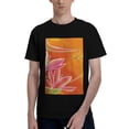 thumbnail image 1 of Bingfone Orange Flower Psychedelic Men'S Loose Fit Short-Sleeve Pocket T-Shirt, 1 of 7