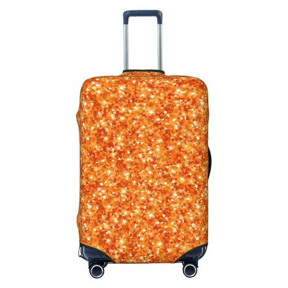 Bingfone Orange Glitter Luggage Cover Washable Suitcase Cover Protector Anti-scratch Suitcase Cover Fits 18-32 Inch Luggage (without luggage)
