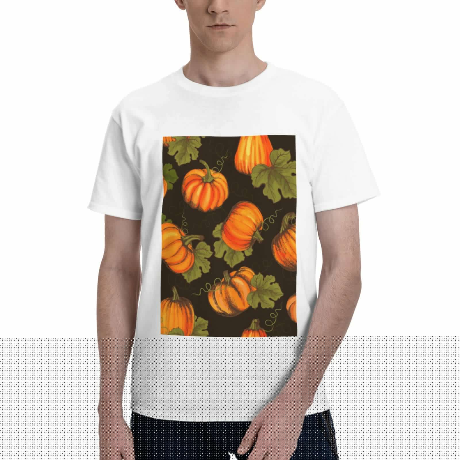 thumbnail image 1 of Bingfone Orange Pumpkin Men'S Loose Fit Short-Sleeve Pocket T-Shirt, 1 of 7