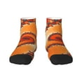 thumbnail image 1 of Bingfone Orange Rotating Design Patterned Men'S Women'S Casual Cotton Socks, 1 of 9