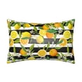 thumbnail image 1 of Bingfone Orange and Lemon Print Satin Pillowcase for Hair - Standard Size with Zipper Silky & Soft Pillow Covers,20x30 inches, 1 of 8