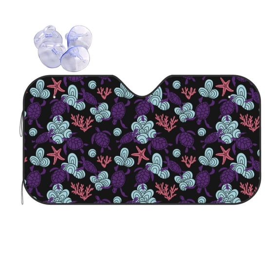 Bingfone Ornamental Turtles Car Windshield Sun Shade Protector Keep Your Vehicle Cool Sun Shield Visor Cover Foldable For Car Truck Suv-Small