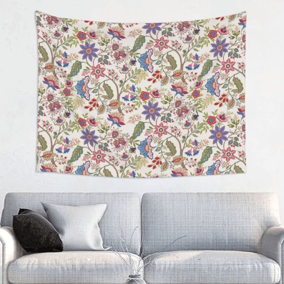Bingfone Paisley Flowers Tapestry Wall Hanging Decor for Living Room Bedroom Dorm Classroom Office Decor 29x37 Inch