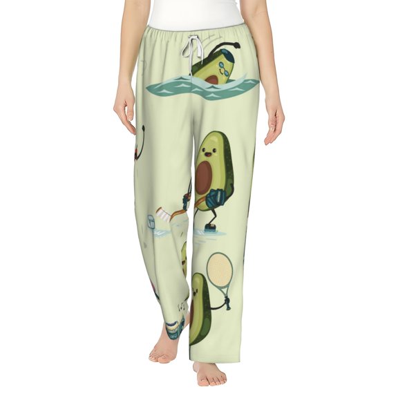 Bingfone Pajamas For Women,Avocado For Exercise Pajama Pants With Pockets-Medium