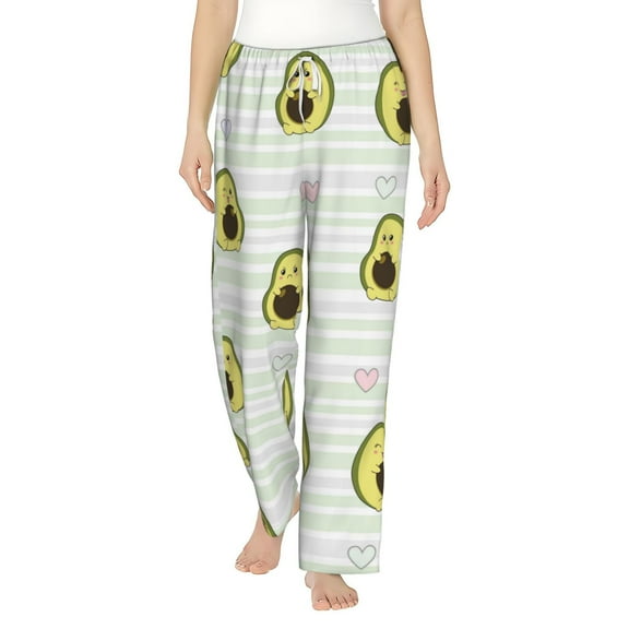 Bingfone Pajamas For Women,Avocado Of A Hear Pajama Pants With Pockets-Small