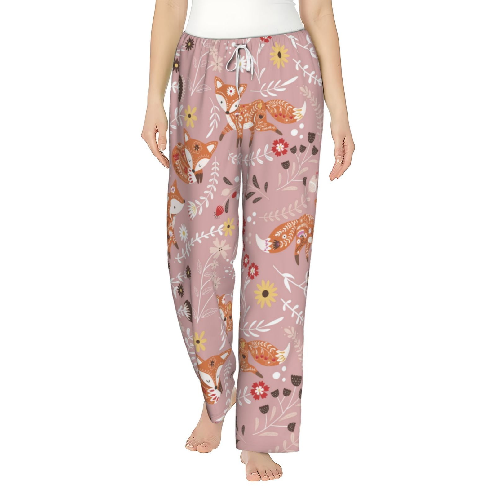 Bingfone Pajamas For Women Beautiful Fox Pajama Pants With Pockets Xx Large