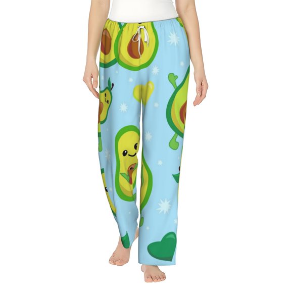 Bingfone Pajamas For Women,Cartoon Avocado Pajama Pants With Pockets-Small