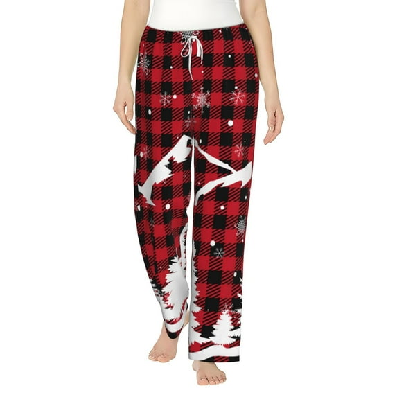 Bingfone Pajamas For Women,Christmas Tree Buffalo Plaid Pajama Pants With Pockets-Xx-Large