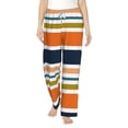 thumbnail image 1 of Bingfone Pajamas For Women,Colorful Pastel Stripes Pajama Pants With Pockets-Large, 1 of 9