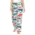 thumbnail image 1 of Bingfone Pajamas For Women,Colorful Shark Pajama Pants With Pockets-Small, 1 of 9