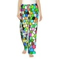 thumbnail image 1 of Bingfone Pajamas For Women,Colorful Tie Dye Stained Glass Pajama Pants With Pockets-Medium, 1 of 9