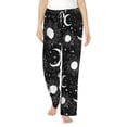 thumbnail image 1 of Bingfone Pajamas For Women,Crescent And Stars Pajama Pants With Pockets-Medium, 1 of 9