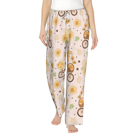Bingfone Pajamas For Women,Cute Bee Gnome Pajama Pants With Pockets-Small