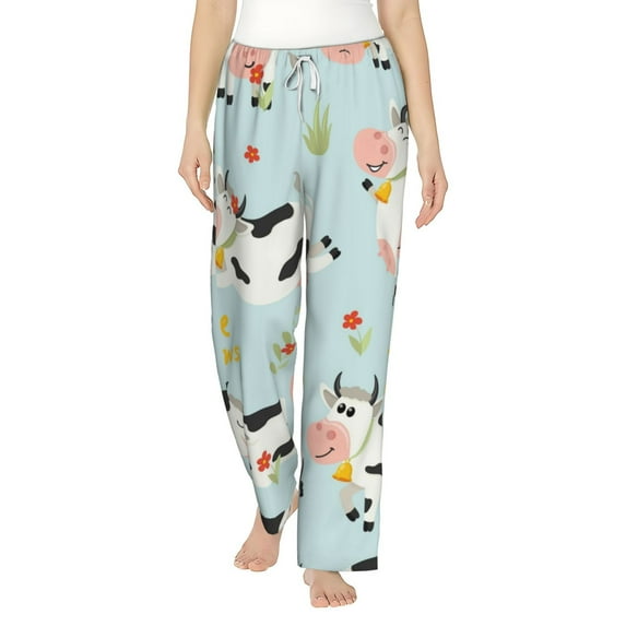 Bingfone Pajamas For Women,Cute Cows Pajama Pants With Pockets-Medium