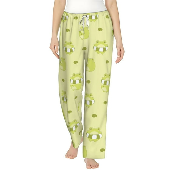 Bingfone Pajamas For Women,Cute Frog3 Pajama Pants With Pockets-X-Large