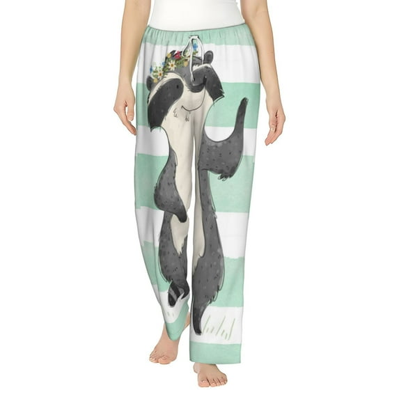 Bingfone Pajamas For Women,Cute Raccoon Pajama Pants With Pockets-Medium