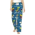 thumbnail image 1 of Bingfone Pajamas For Women,Dinosaur On The Beach Vacation Pajama Pants With Pockets-Small, 1 of 9