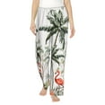 thumbnail image 1 of Bingfone Pajamas For Women,Flamingo Palm Trees Pajama Pants With Pockets-Large, 1 of 9
