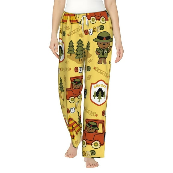Bingfone Pajamas For Women,Forest Guard Pajama Pants With Pockets-Large