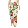 thumbnail image 1 of Bingfone Pajamas For Women,Frog Hold Strawberry Pajama Pants With Pockets-Small, 1 of 9