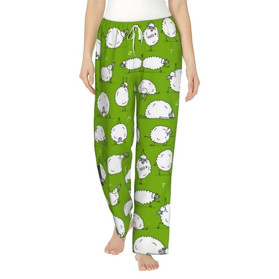 Bingfone Pajamas For Women,Funny Sheep Doing Yoga Pajama Pants With Pockets-Xx-Large
