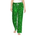 thumbnail image 1 of Bingfone Pajamas For Women,Green Glitter Pajama Pants With Pockets-Xx-Large, 1 of 9