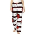 thumbnail image 1 of Bingfone Pajamas For Women,Ladybugs On Black And White Striped1 Pajama Pants With Pockets-Small, 1 of 9