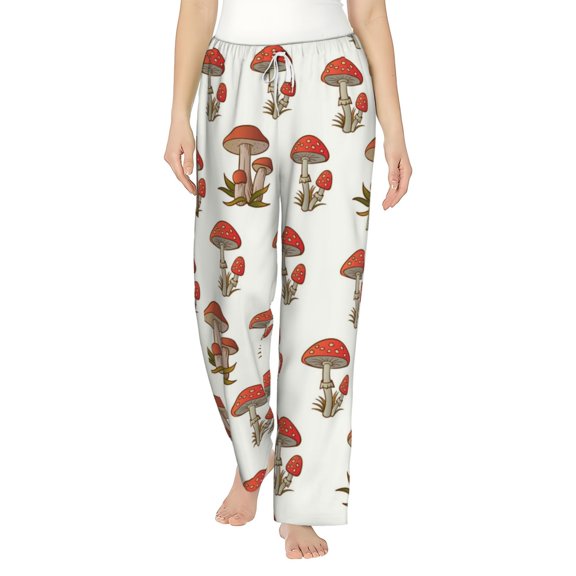 Bingfone Pajamas For Women,Mushroom Pajama Pants With Pockets-Medium