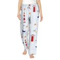 thumbnail image 1 of Bingfone Pajamas For Women,Nautical Lighthouse Sailboat Pajama Pants With Pockets-Xx-Large, 1 of 9