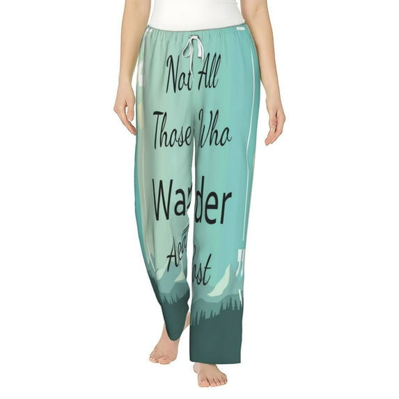 Bingfone Pajamas For Women,Not All Those Who Wander Are Lost1 Pajama Pants With Pockets-Xx-Large