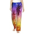 thumbnail image 1 of Bingfone Pajamas For Women,Palm Trees At Sunset Pajama Pants With Pockets-X-Large, 1 of 9