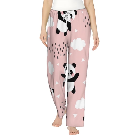 Bingfone Pajamas For Women,Panda Pajama Pants With Pockets-Large