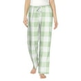 thumbnail image 1 of Bingfone Pajamas For Women,Pistachio Green Checkboard Pajama Pants With Pockets-Large, 1 of 9